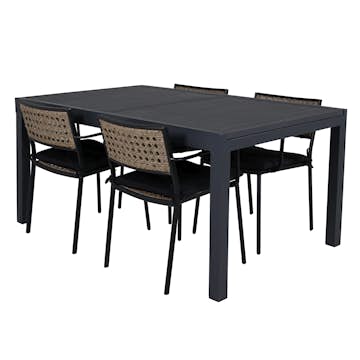 Matgrupp Venture Home Marbella med 4 Poda Stolar