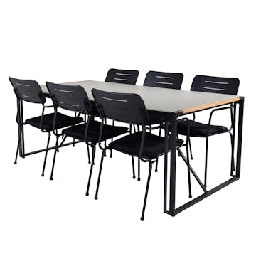 Matgrupp Utomhus Venture Home Texas med 6 Nice Trädgårdsstolar