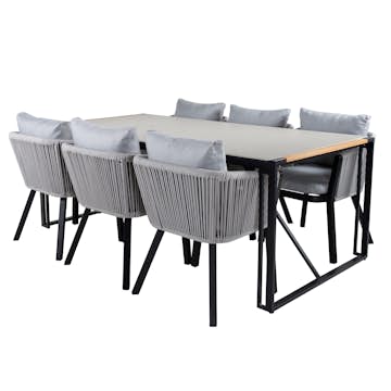 Matgrupp Venture Home Texas med 6 Veny Stolar