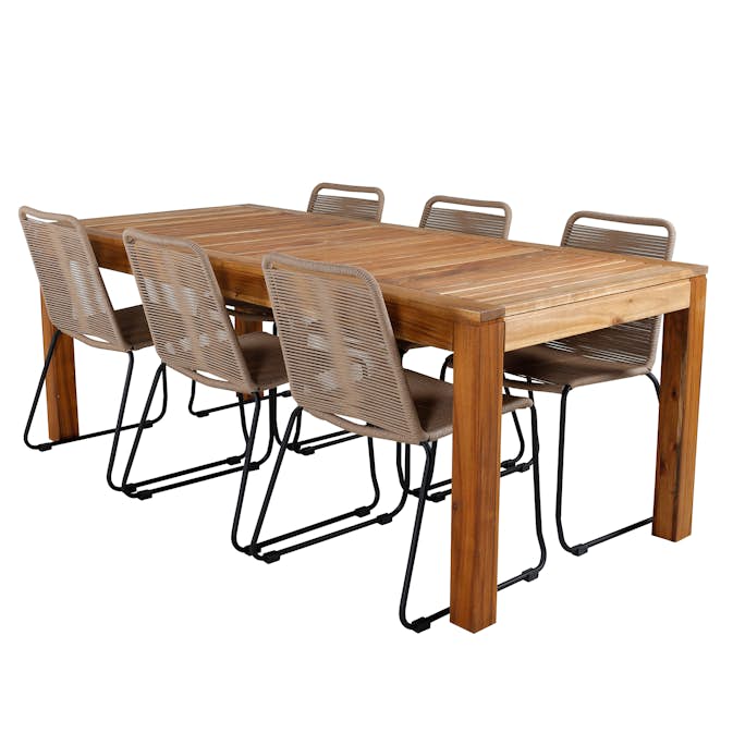 Matgrupp Venture Design Peder med 6 Levi Stolar