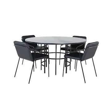 Matgrupp Venture Home Wien med 4 Tjärö Stolar Konstläder