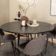 Matgrupp furniture/fashion Copenhagen Ø140 cm med 4 Velvet Stolar