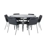 Matgrupp Venture Home Wien med 6 Tjärö Stolar Konstläder