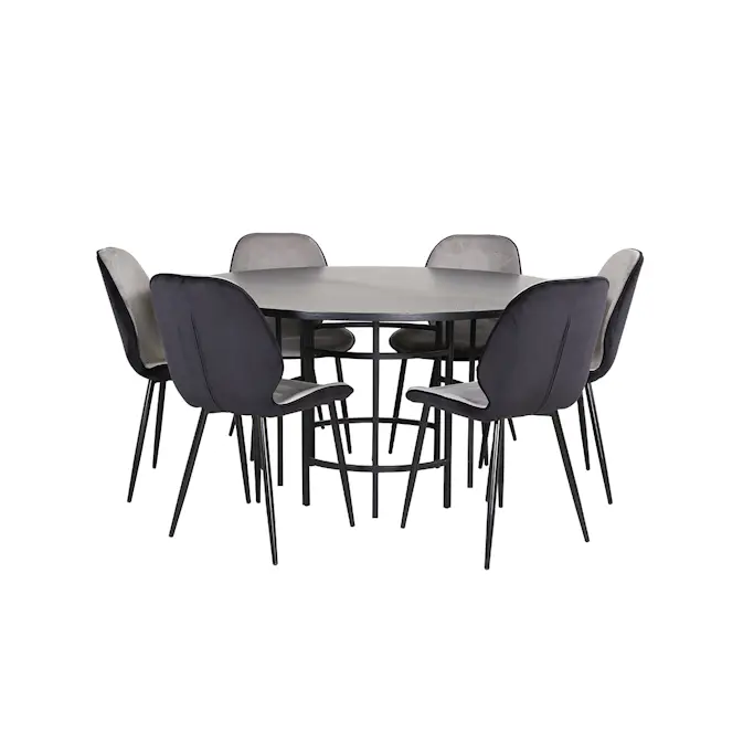 Matgrupp furniture/fashion Copenhagen Ø140 cm med 6 Emma Stolar