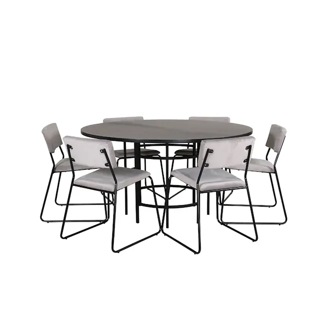 Matgrupp furniture/fashion Copenhagen Ø140 cm med 6 Kenth Stolar