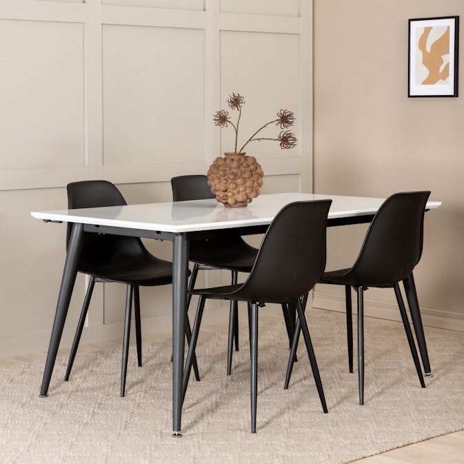 Matgrupp Venture Home Jolie med 4 Pobbie Stolar Järn