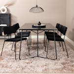 Matgrupp Venture Home Annika med 6 Kungshamn Stolar Sammet