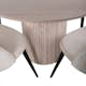 Matgrupp Venture Home Bianca Rund med 4 Valentina Stitches Stolar Sammet