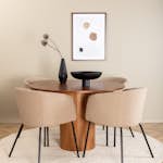 Matbord Venture Home Bianca och 4 Bergen Matstol Venture Homear i Polyester