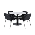 Matgrupp Venture Home med Ester Matbord och 4 Tjärö Matstolar