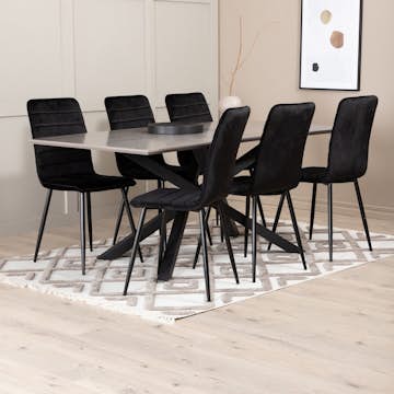 Matgrupp Venture Home Piata med 6 Walerina Stolar