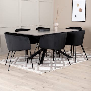 Matgrupp Venture Home Piata med 6 Bergen Stolar