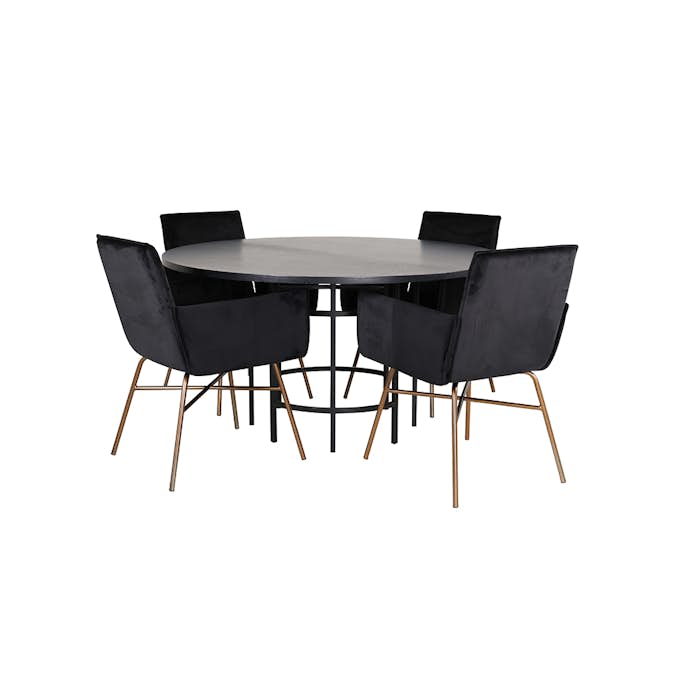 Matgrupp furniture/fashion Copenhagen Ø140 cm med 4 Petra Stolar