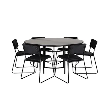 Matgrupp furniture/fashion Copenhagen Ø140 cm med 6 Kenth Stolar
