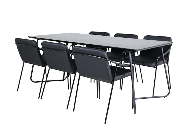 Matgrupp Venture Home Annika matbord och Tjärö matstol Svart