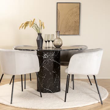 Matgrupp Venture Home Monte Carlo matbord och Bergen matstol