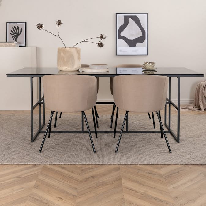 Matgrupp Venture Home Lund matbord och Bergen matstol