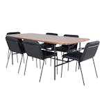 Matgrupp Venture Home Chicago matbord och Tjärö matstol Brun