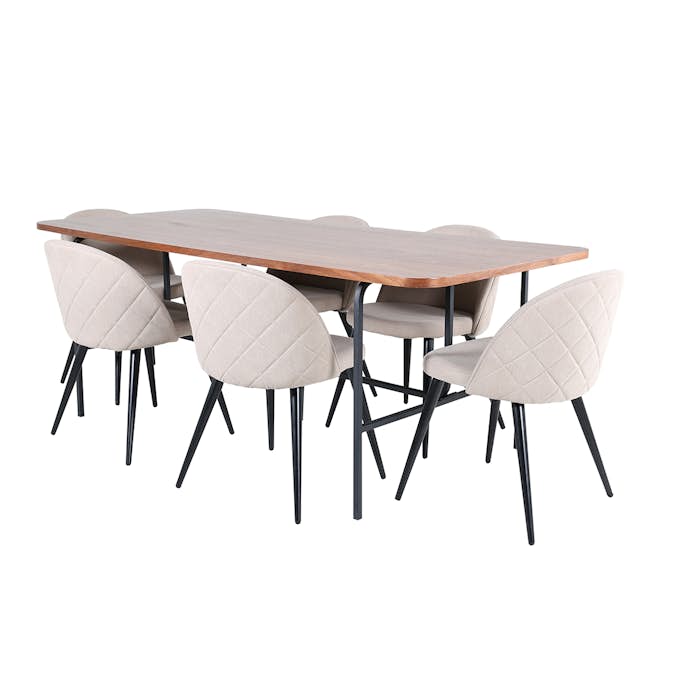 Matgrupp Venture Home Chicago matbord och Valentina Stitcthes matstol Brun