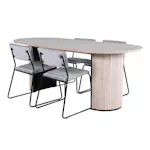 Matgrupp Venture Home med Ovalt Bianca Matbord och 4 Kungshamn Matstolar