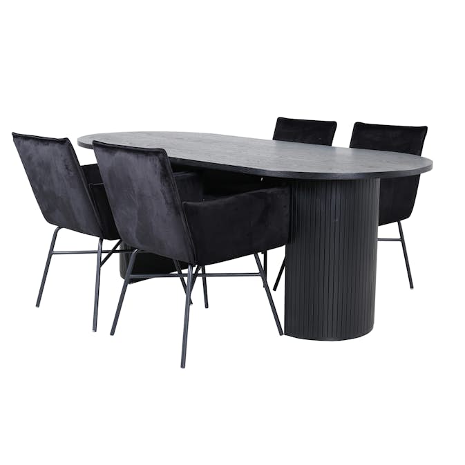 Matgrupp Venture Home med Bianca Matbord och 4 Annika Matstolar