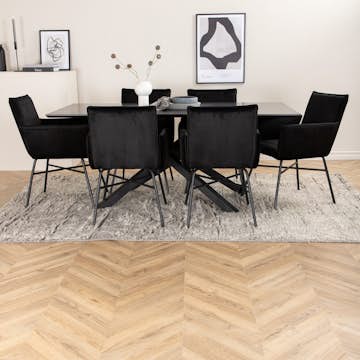 Matgrupp Venture Home med Piata Matbord och 6 Annika Matstolar