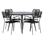 Matgrupp Utomhus Venture Home Break Ø120 med 4 Lindos KarmTrädgårdsstolar