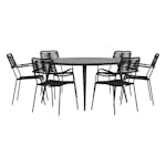 Matgrupp Venture Home Break Ø150 med 6 Lindos Karmstolar