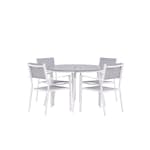 Matgrupp Venture Home Break Ø120 cm med 4 Copacabana Stolar