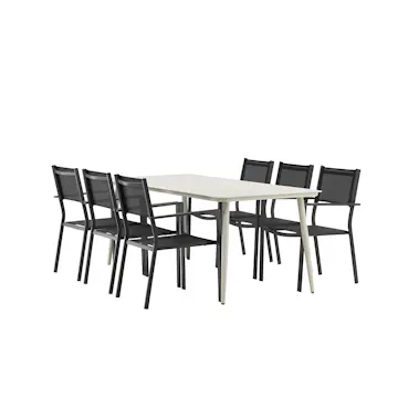 Matgrupp Venture Home Lina med 6 Copacabana Stolar