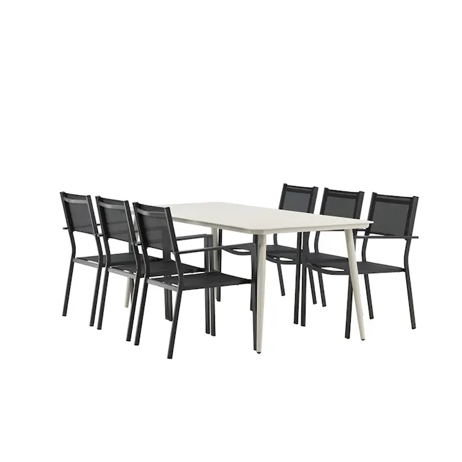 Matgrupp Venture Home Lina med 6 Copacabana Stolar