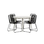 Matgrupp Utomhus Venture Home Lina Ø120 cm med 4 Lindos Trädgårdsstolar