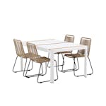 Matgrupp Utomhus Venture Home Togo 150x100 cm med 4 Lindos Trädgårdsstolar