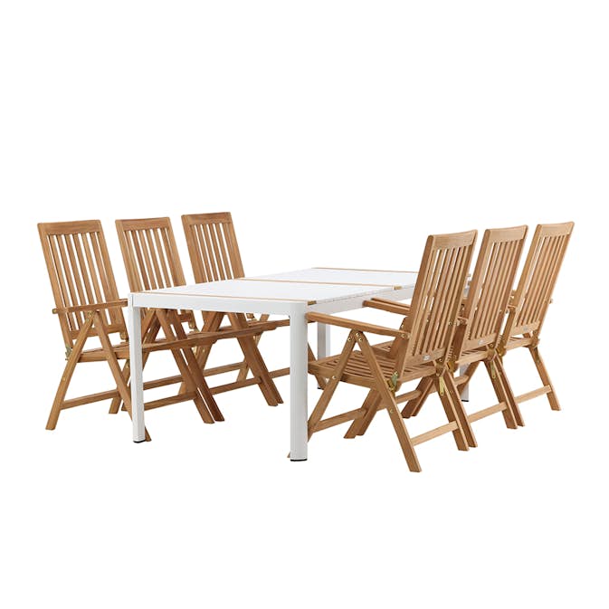 Matgrupp Venture Home Togo 200x100 cm med 6 Kenya Stolar