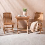 Cafégrupp Venture Home Ghana 70x70 med 2 Ghana Fällbara Trädgårdsstolar Utomhus