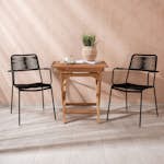 Cafégrupp Venture Home Ghana 70x70 med 2 Lindos Karmstolar