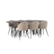 Matbord furniture/fashion Stone med 6 Velvet Stitches Stolar