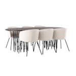 Matbord furniture/fashion Stone med 6 Berit Stolar