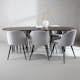 Matgrupp furniture/fashion Stone med 6 Velvet Stolar