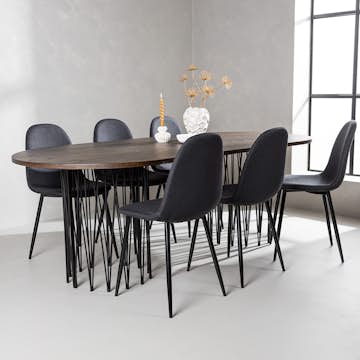 Matgrupp furniture/fashion Stone med 6 Polar Stolar