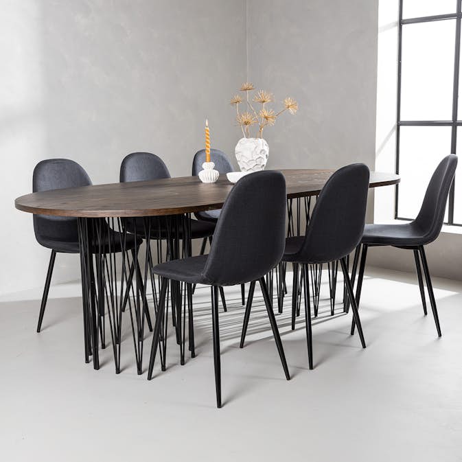 Matgrupp furniture/fashion Stone med 6 Polar Stolar