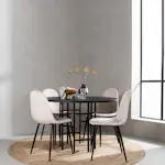 Matgrupp Venture Home Copenhagen med 4 Polar Stolar Sammet