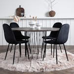 Matgrupp Venture Home Stone med 4 Polar Stolar Sammet