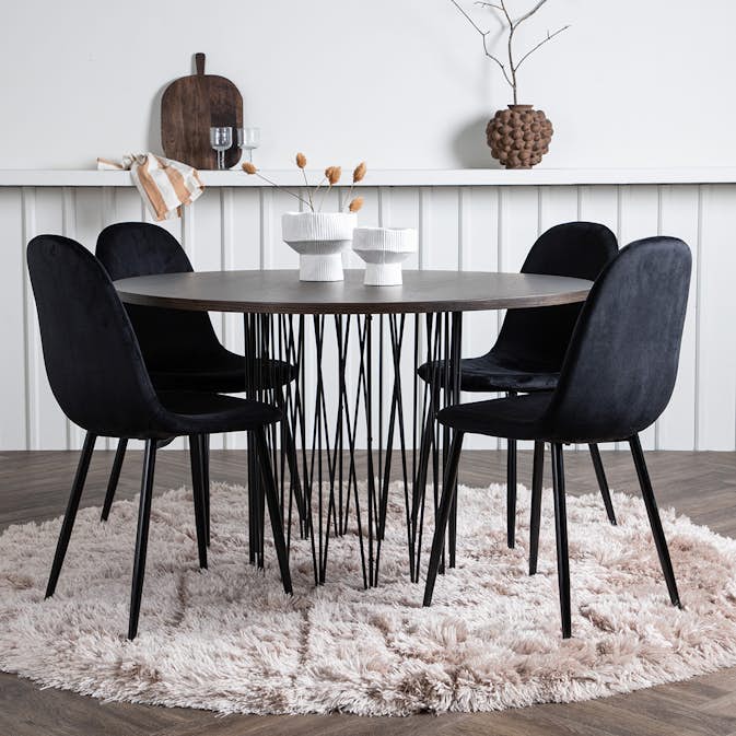 Matgrupp Venture Home Stone med 4 Polar Stolar Sammet