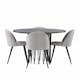 Matgrupp furniture/fashion Stone med 4 Velvet Stolar