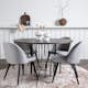 Matgrupp furniture/fashion Stone med 4 Velvet Stolar