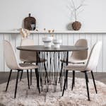 Matgrupp Venture Home Stone med 4 Polar Stolar Sammet