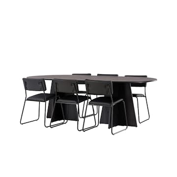 Matgrupp Venture Home Bootcut Oval med 6 Kenth Stolar