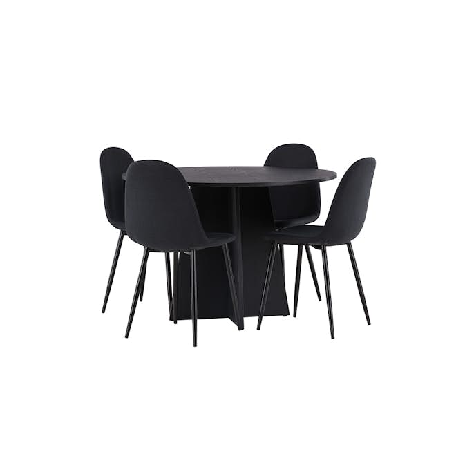 Matgrupp Venture Home Bootcut Ø110 cm med 4 Polar Stolar