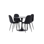 Matgrupp Venture Home Glade Ø 100 cm med 4 Polar Stolar